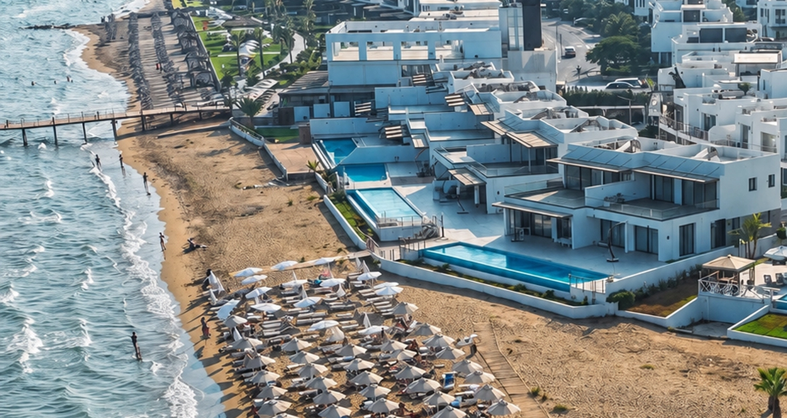 Caesar Beach 1+1 apartamentai su stogo terasa | Boğaz / İskele