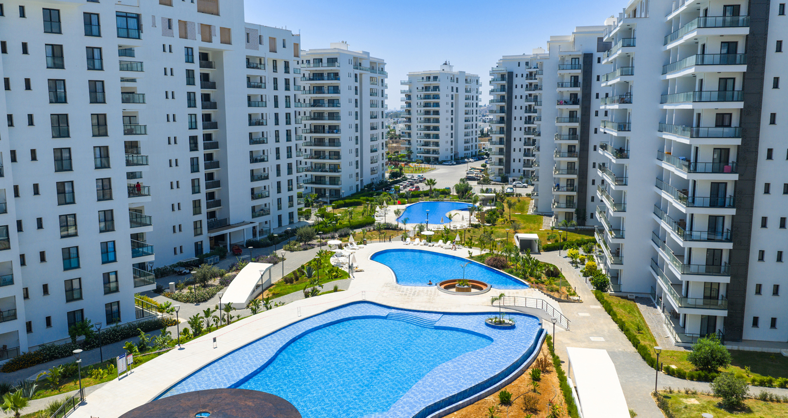 default Caesar Blue 1+1 apartamentai, 500 m. nuo jūros kranto | Boğaz / İskele