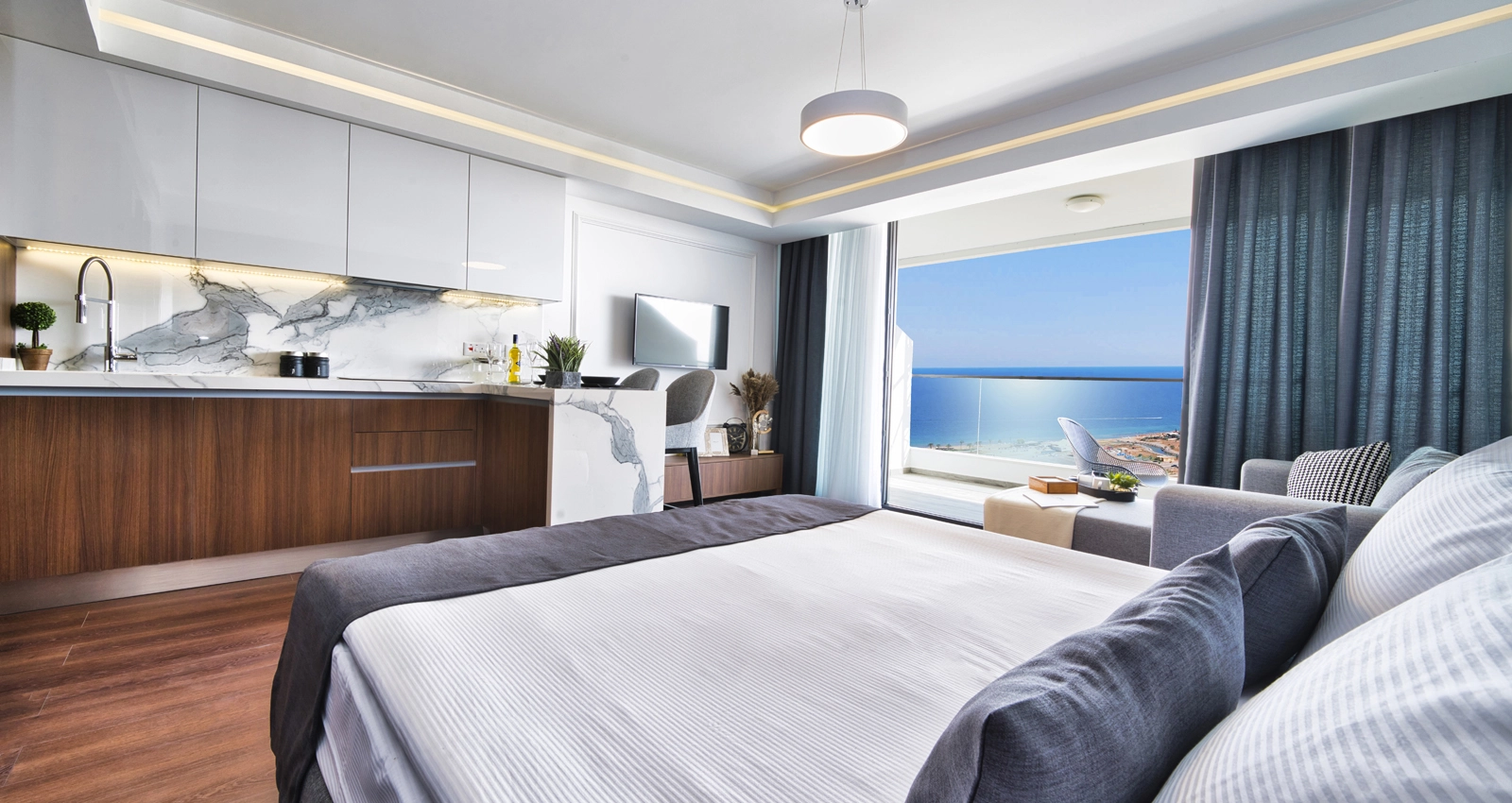 Grand Sapphire Blu Studio 0+1 apartamentai | Long Beach / İskele