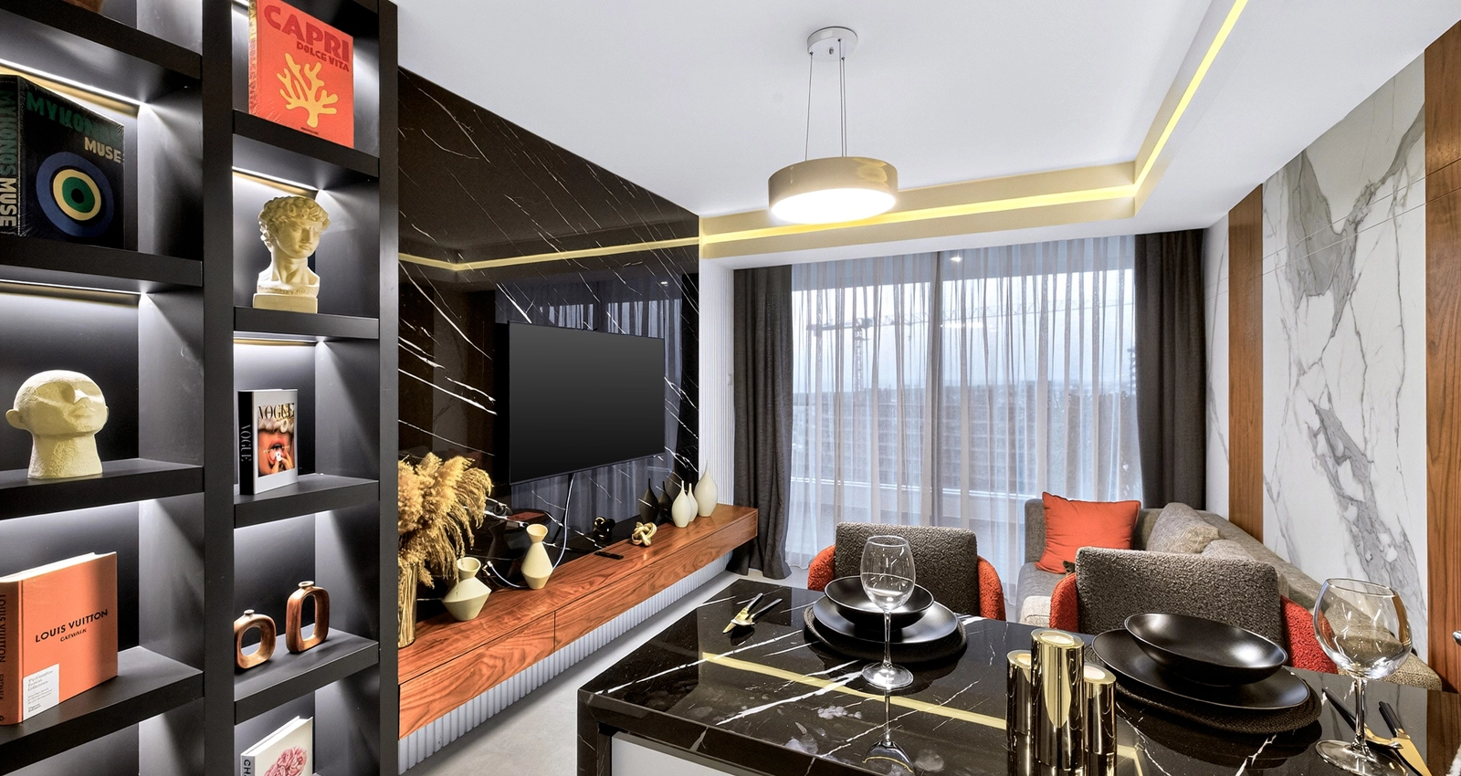 Grand Sapphire 1+1 apartamentai | Long Beach / İskele